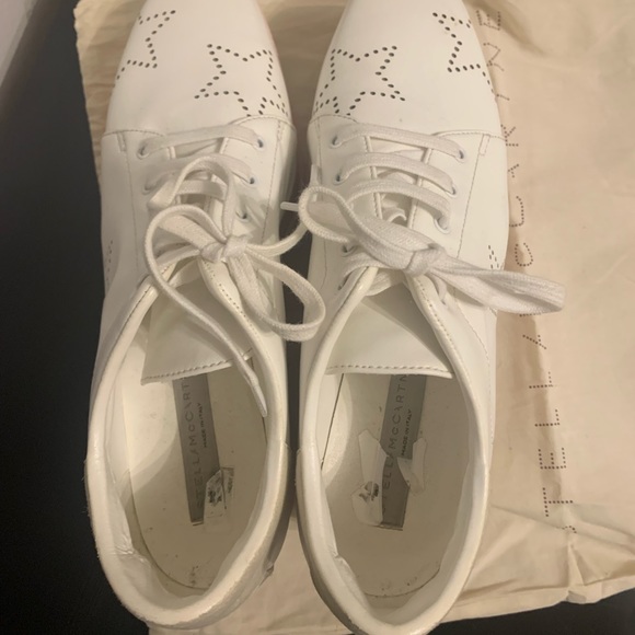 White and pink Stella McCartney Elyse platform shoes - Picture 3 of 6
